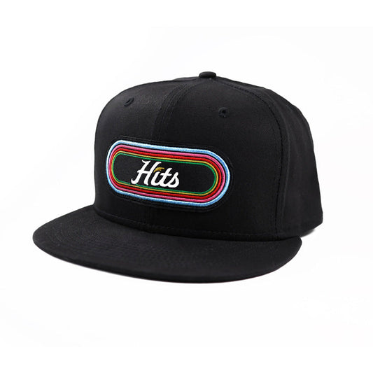 black hat with hits logo on white background
